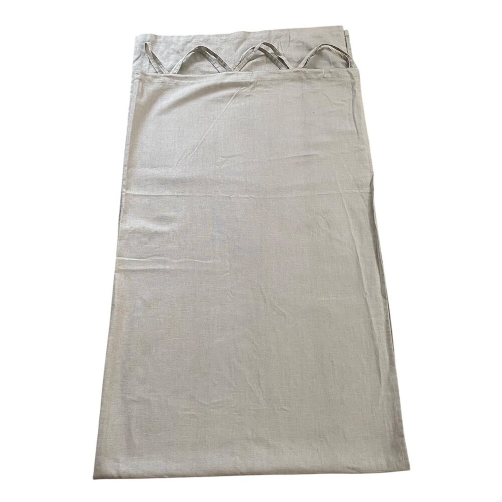Pottery Barn Curtain Panel 54"X96" Neutral Beige Linen‎ Blend Tab Top Minimalist
